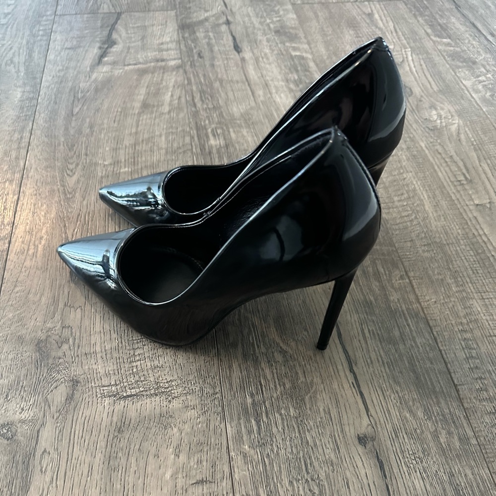 Black Leather Heels by Steve Madden